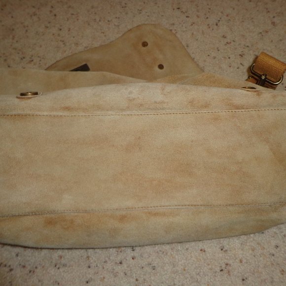 Free People Mojave Messenger Bag Leather Distressed Tan Adj Strap - Picture 12 of 14